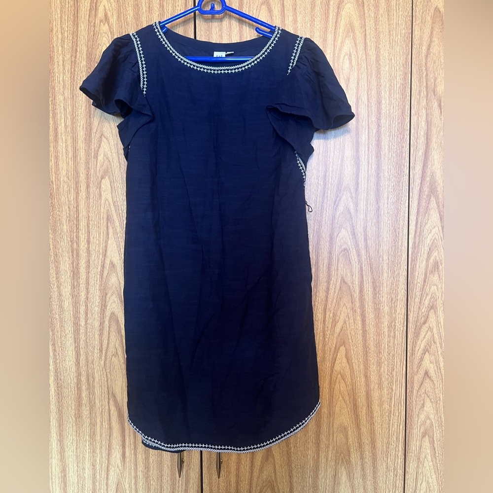 Gap Elegant Blue Dress with White Trim